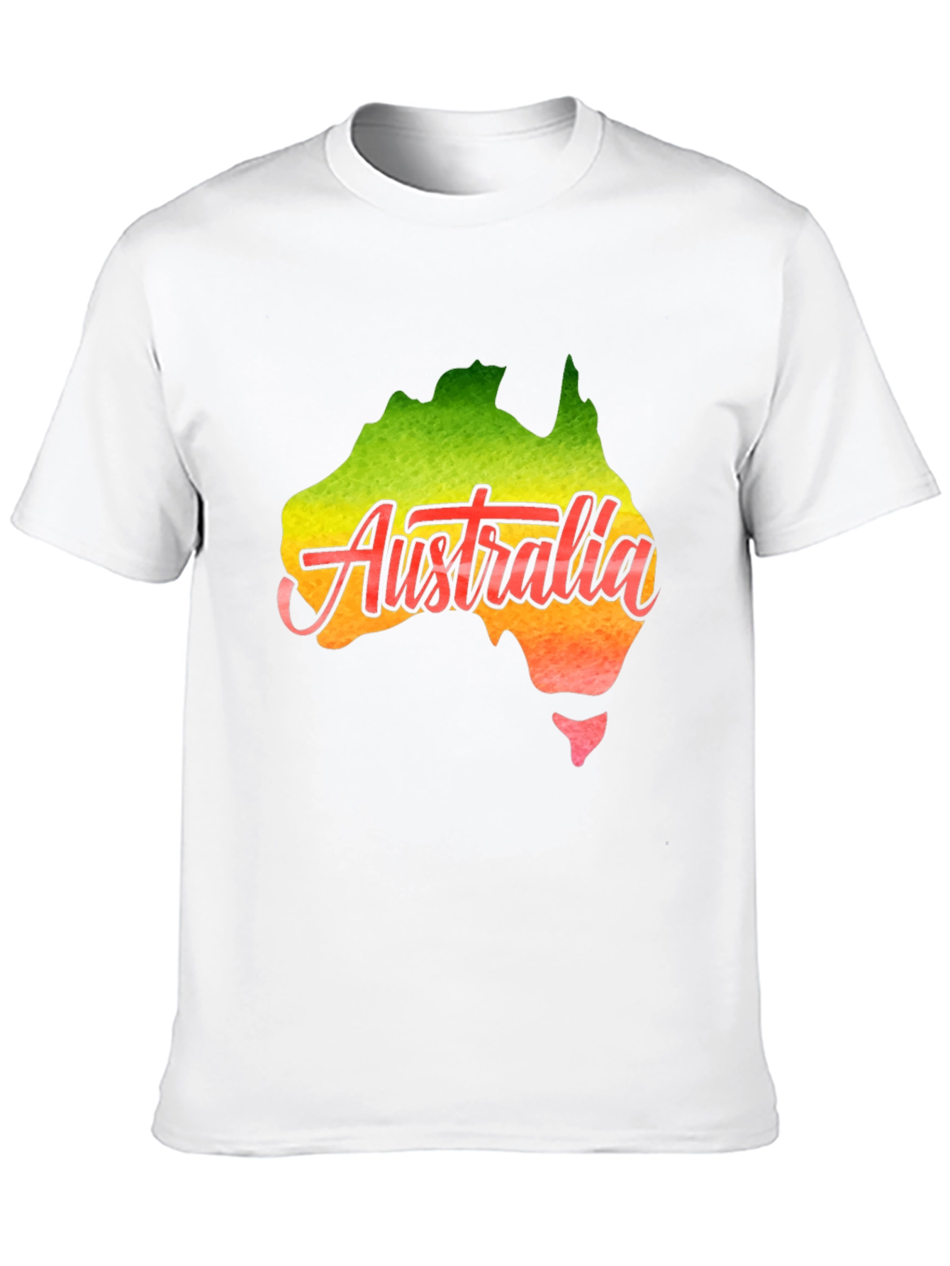 Australia Map T-Shirt - Black Cotton Graphic Tee
