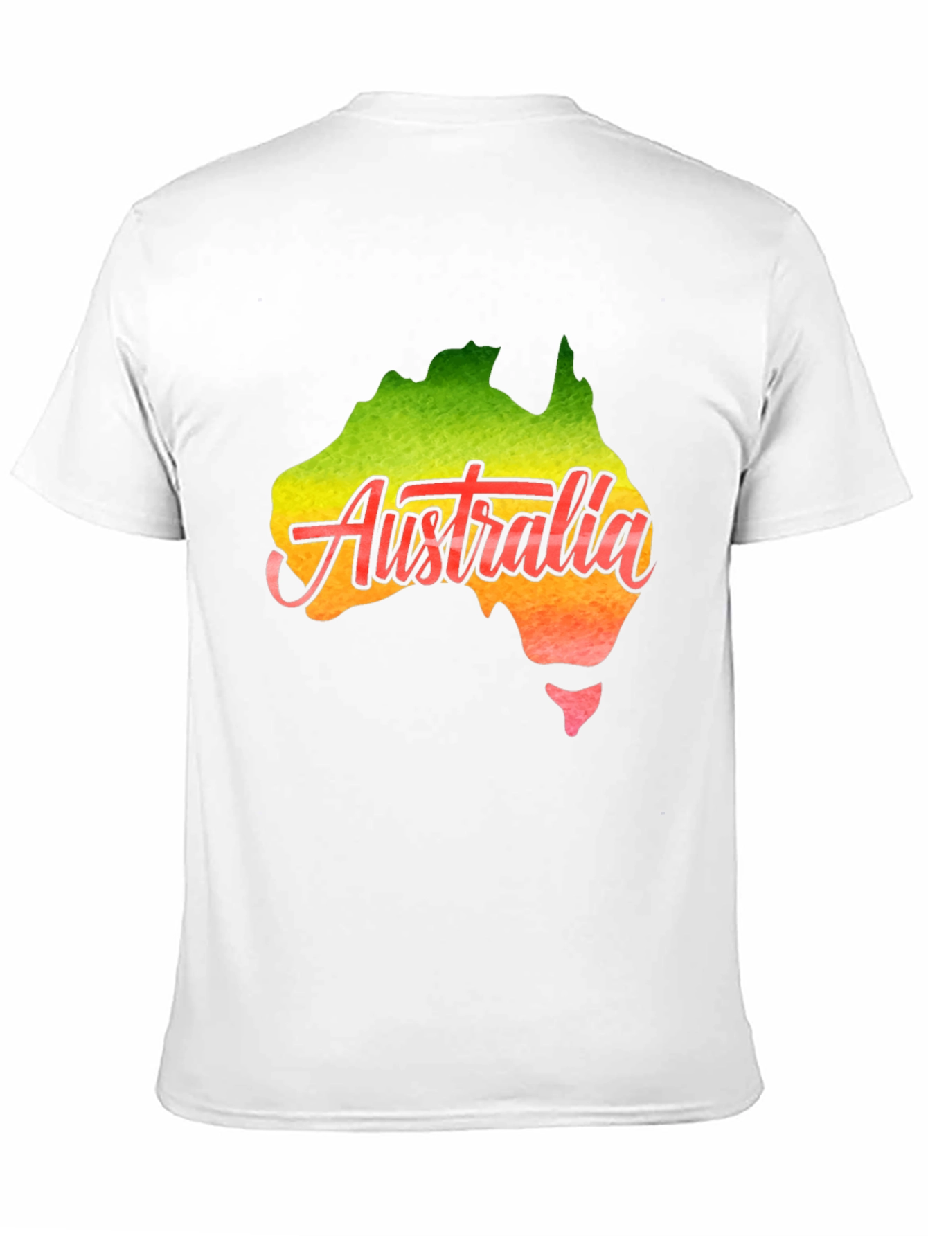 Australia Map T-Shirt - Black Cotton Graphic Tee