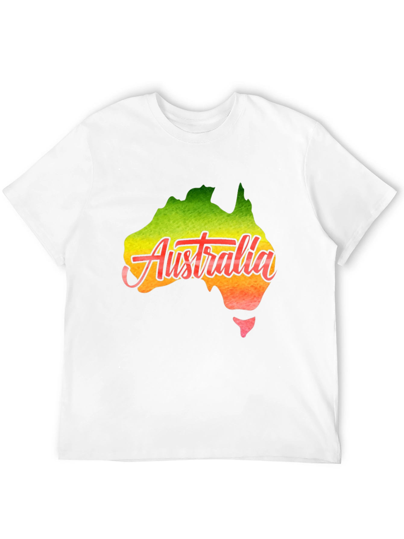 Australia Map T-Shirt - Black Cotton Graphic Tee