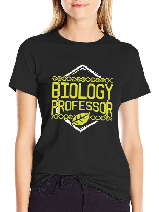 Biology Professor Graphic Tee - DNA & Leaf Design