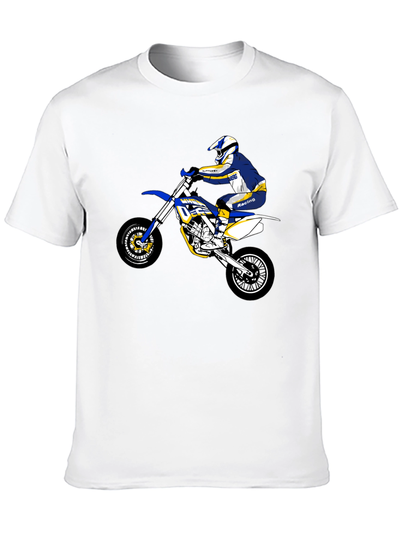 Dirt Bike Rider Graphic Tee - Black