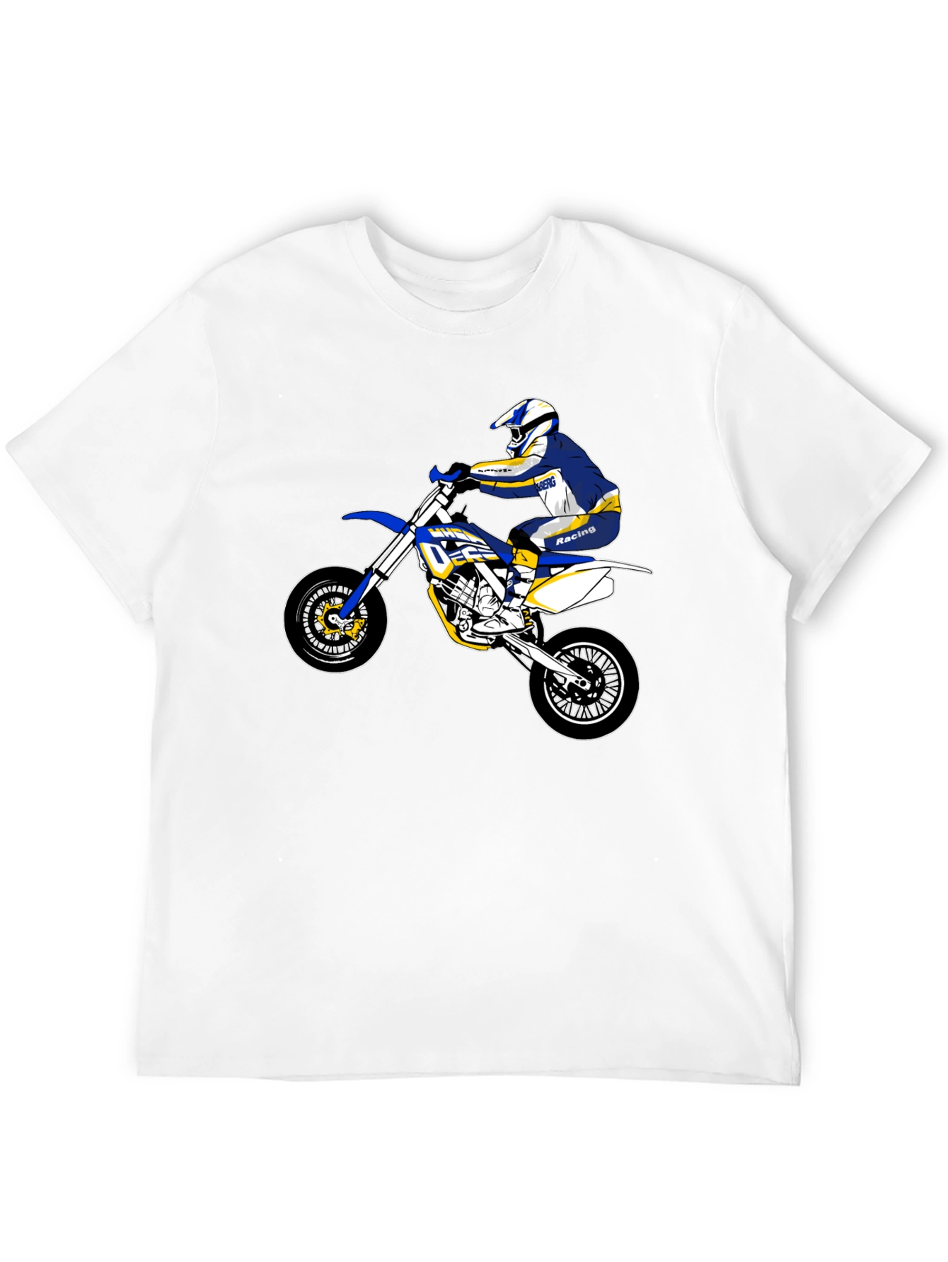 Dirt Bike Rider Graphic Tee - Black