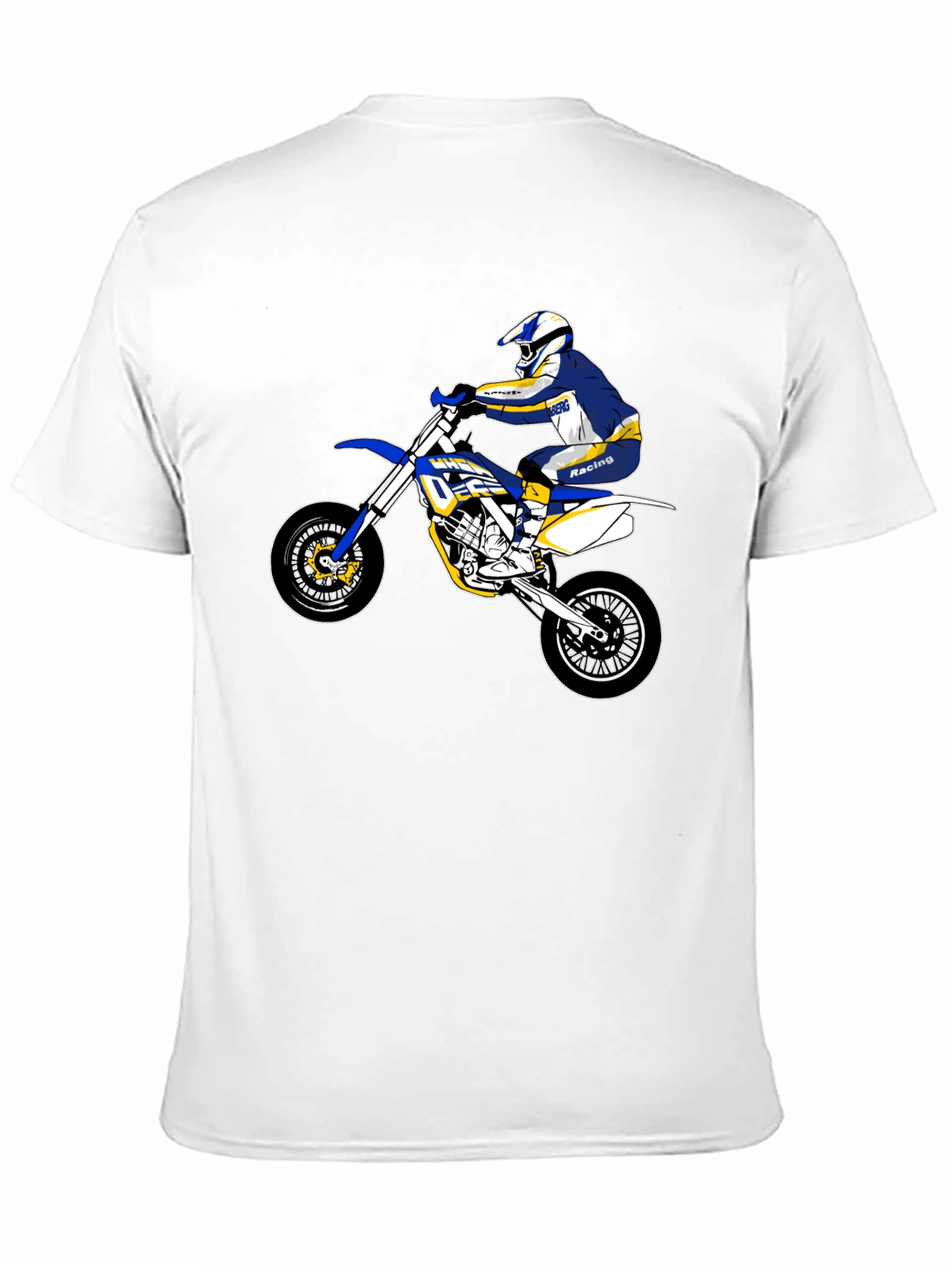 Dirt Bike Rider Graphic Tee - Black