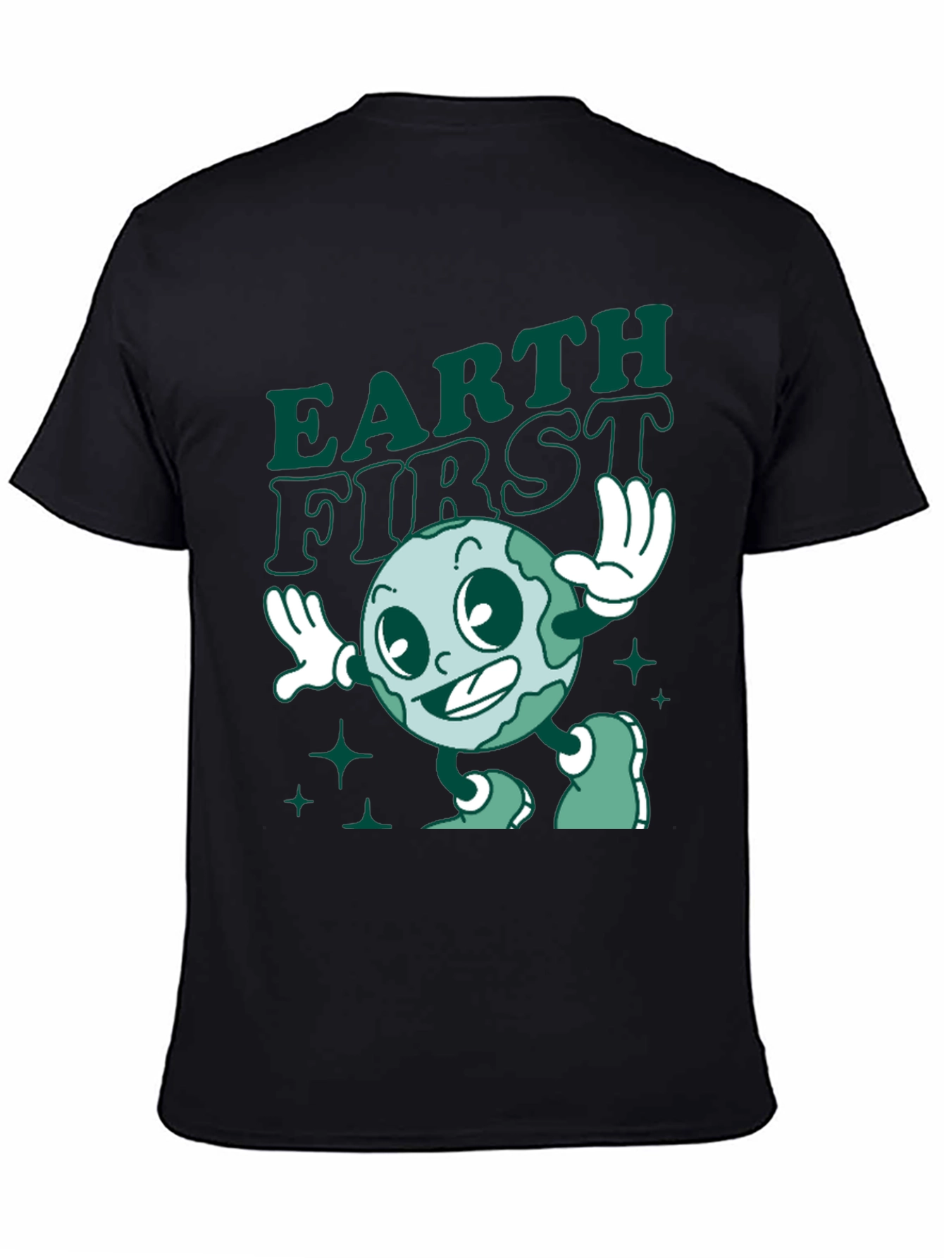 Earth First Cartoon T-Shirt - Retro Style