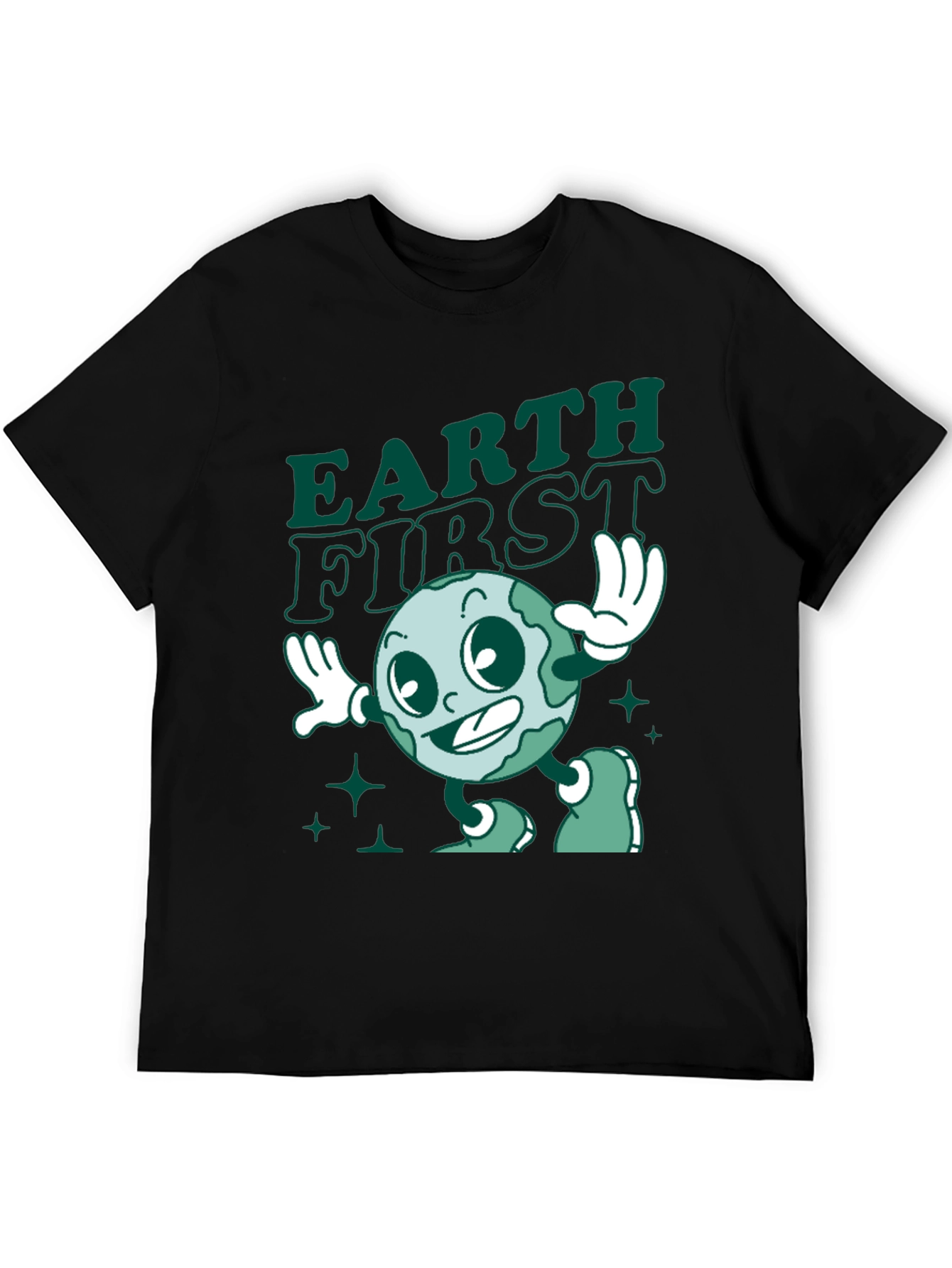 Earth First Cartoon T-Shirt - Retro Style