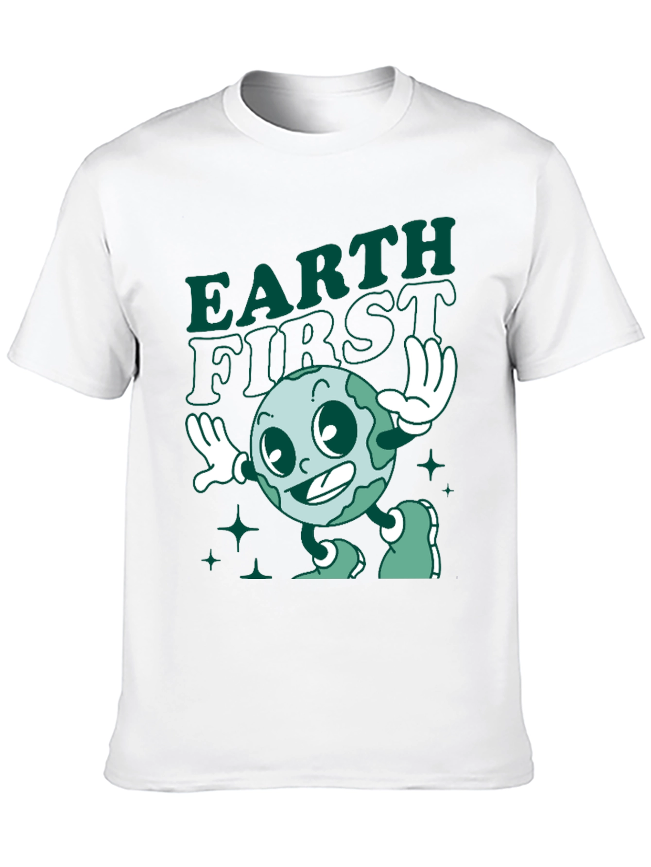 Earth First Cartoon T-Shirt - Retro Style