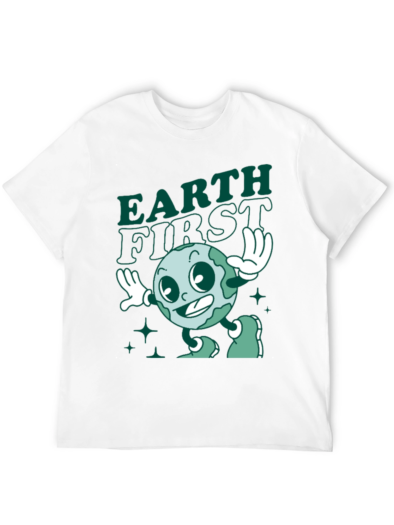 Earth First Cartoon T-Shirt - Retro Style