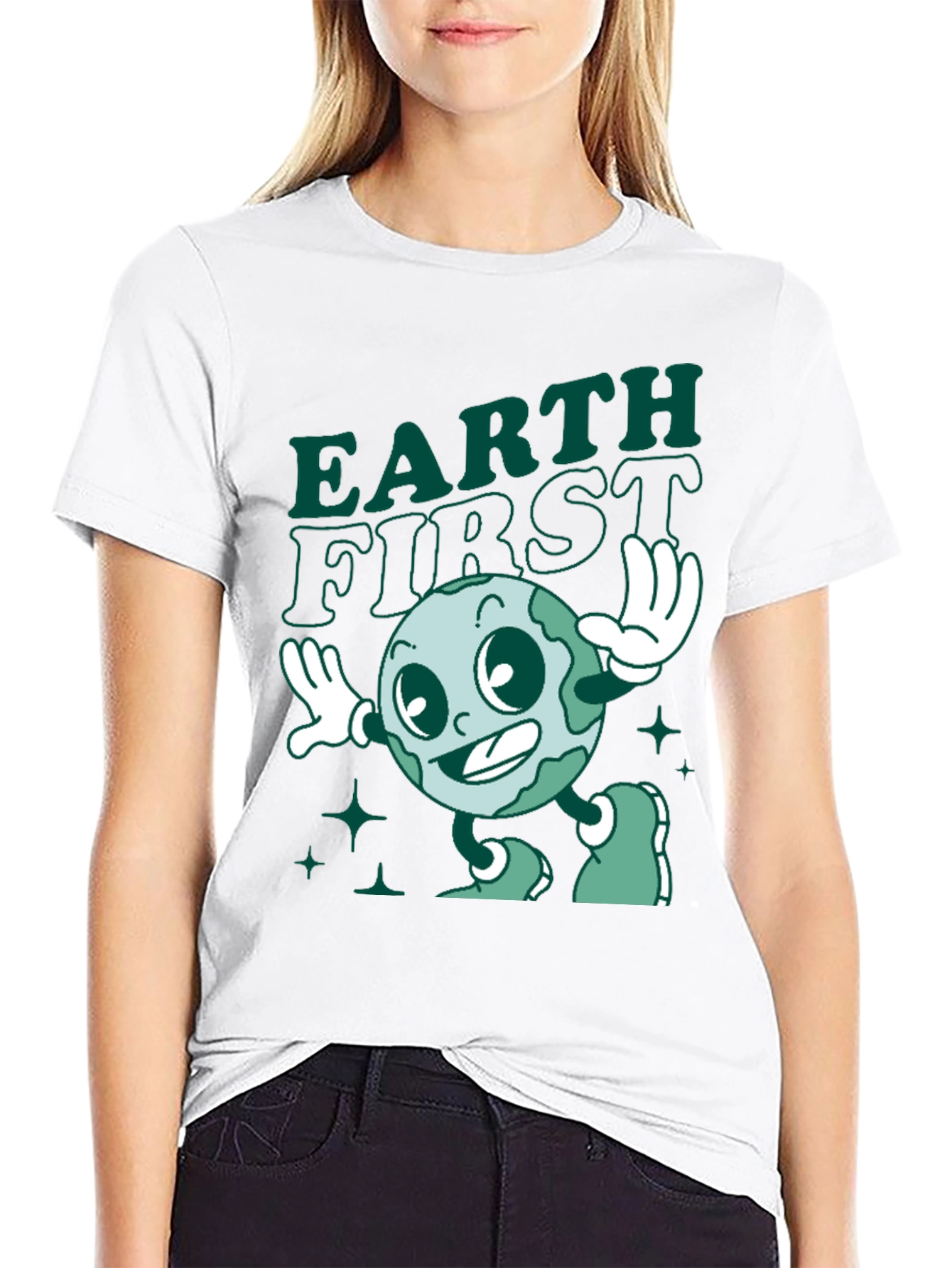Earth First Cartoon T-Shirt - Retro Style