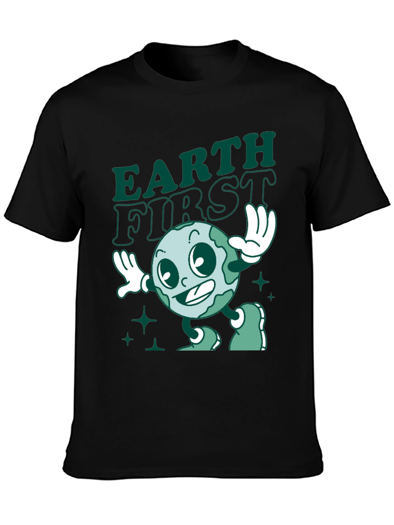 Earth First Cartoon T-Shirt - Retro Style