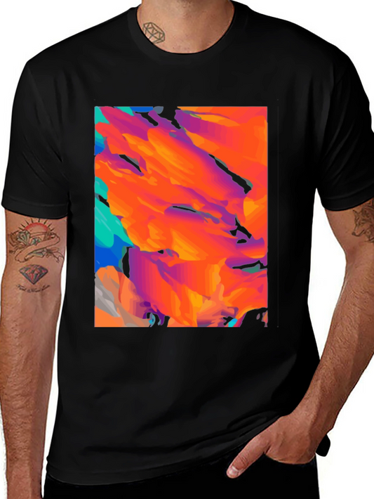 Abstract Art Black T-Shirt - Modern Graphic Tee