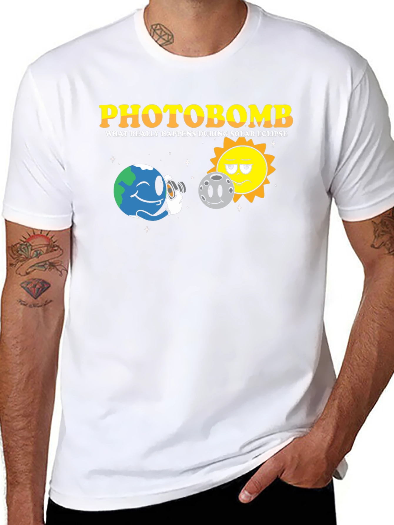 Photobomb Solar Eclipse Graphic T-Shirt