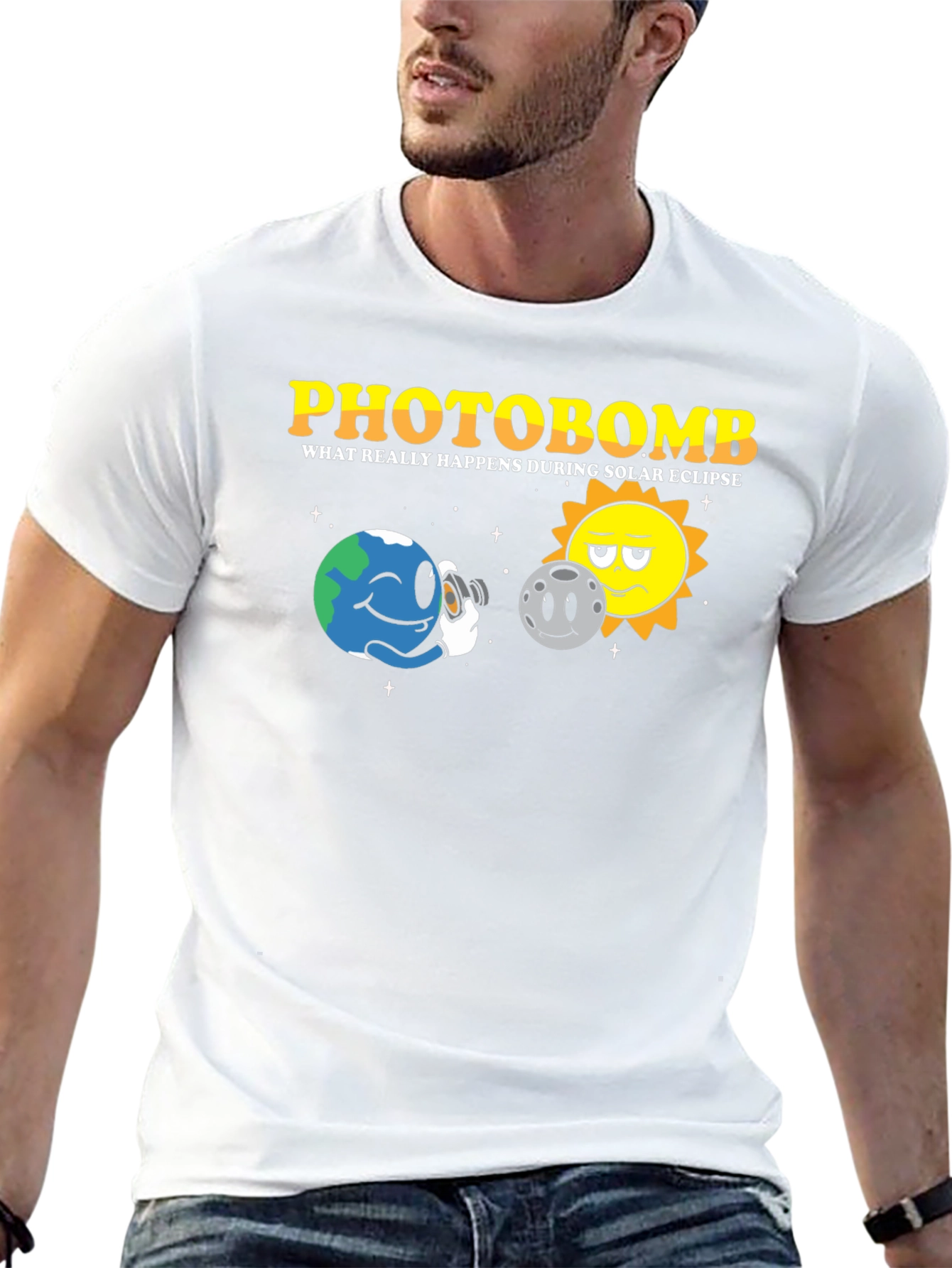 Photobomb Solar Eclipse Graphic T-Shirt