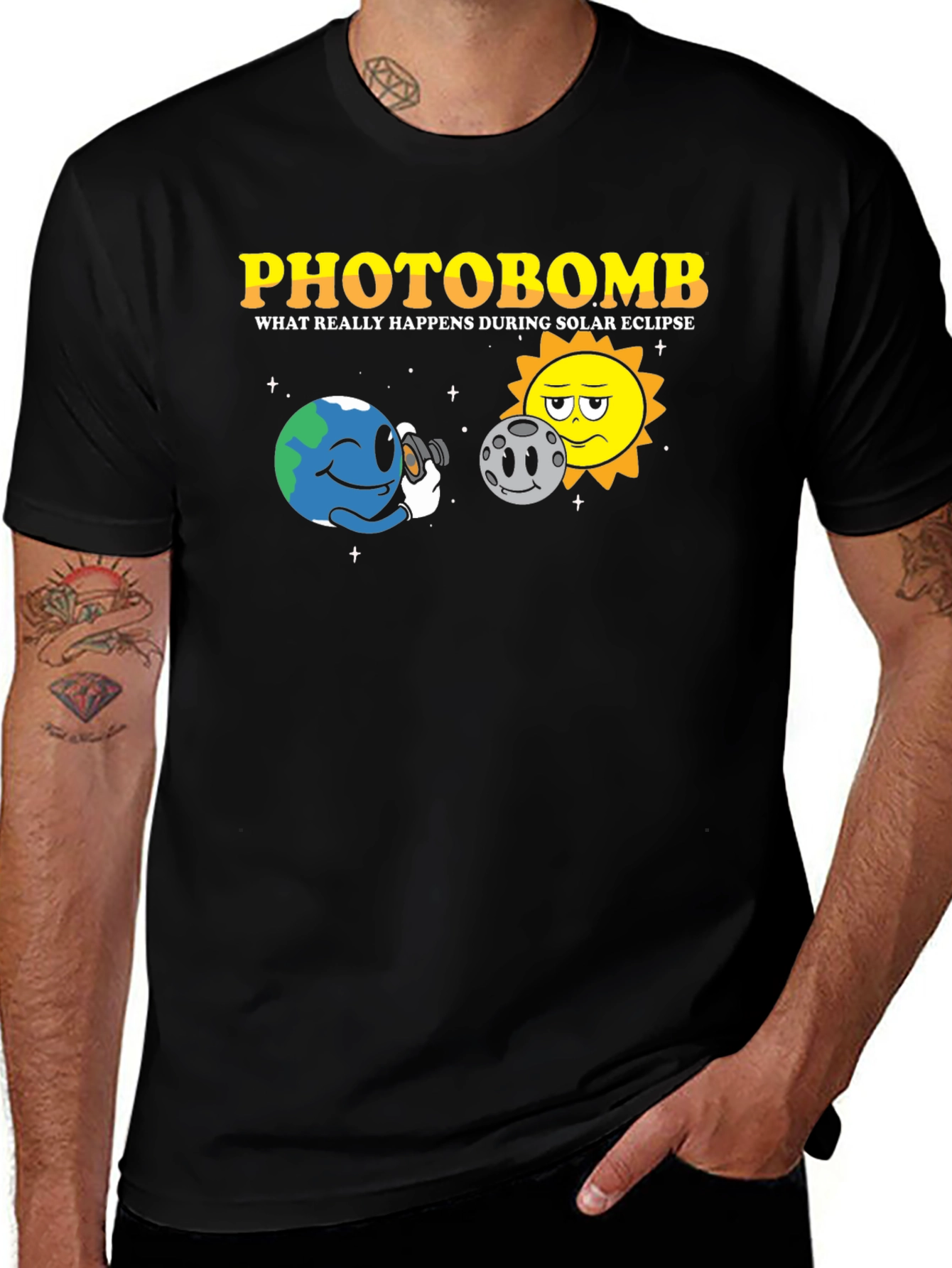 Photobomb Solar Eclipse Graphic T-Shirt