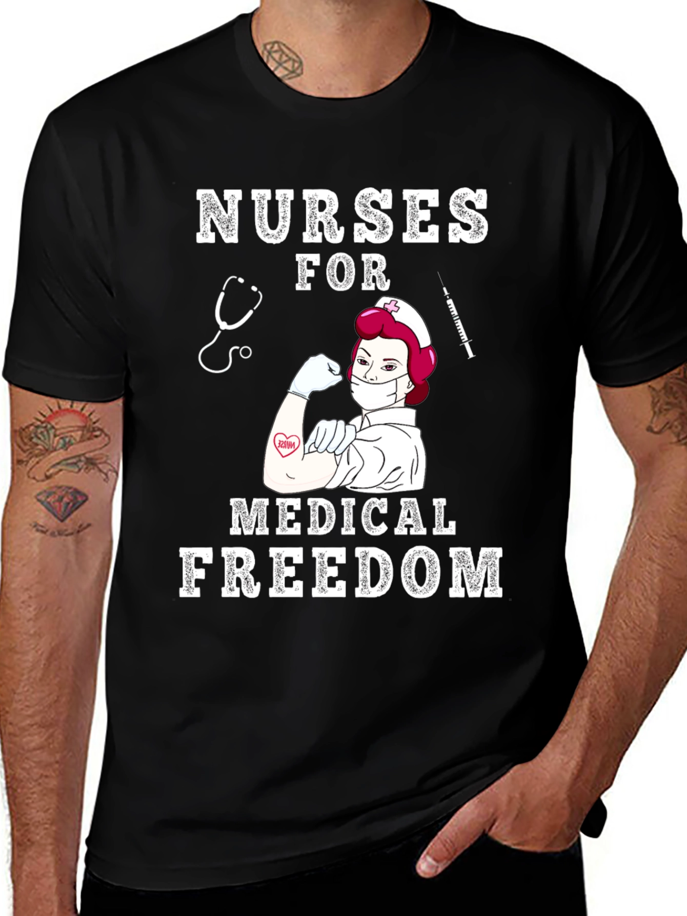 Nurses for Medical Freedom Graphic T-Shirt