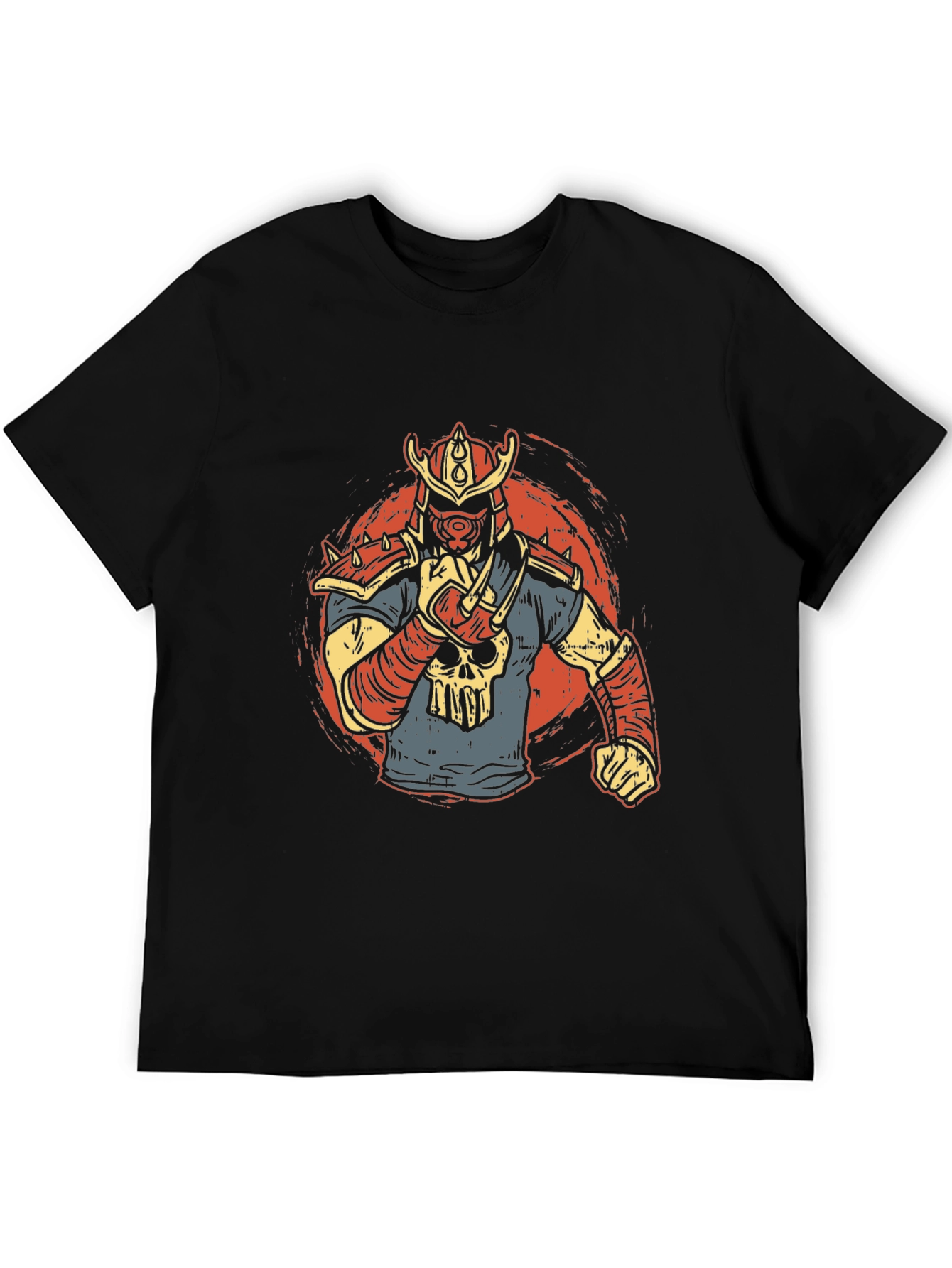 Samurai Skull Graphic Tee - Unique Design