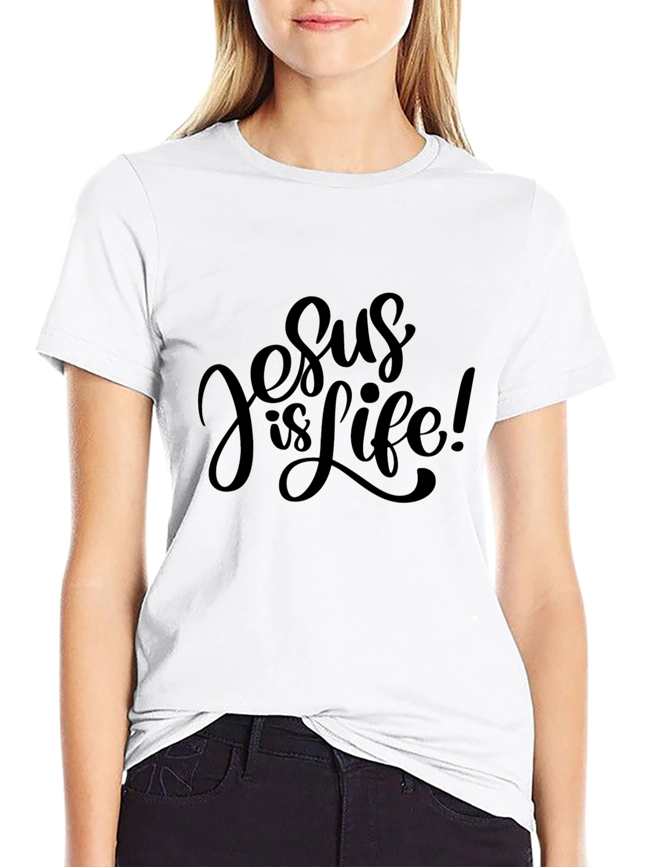 Jesus is Life! Black T-Shirt