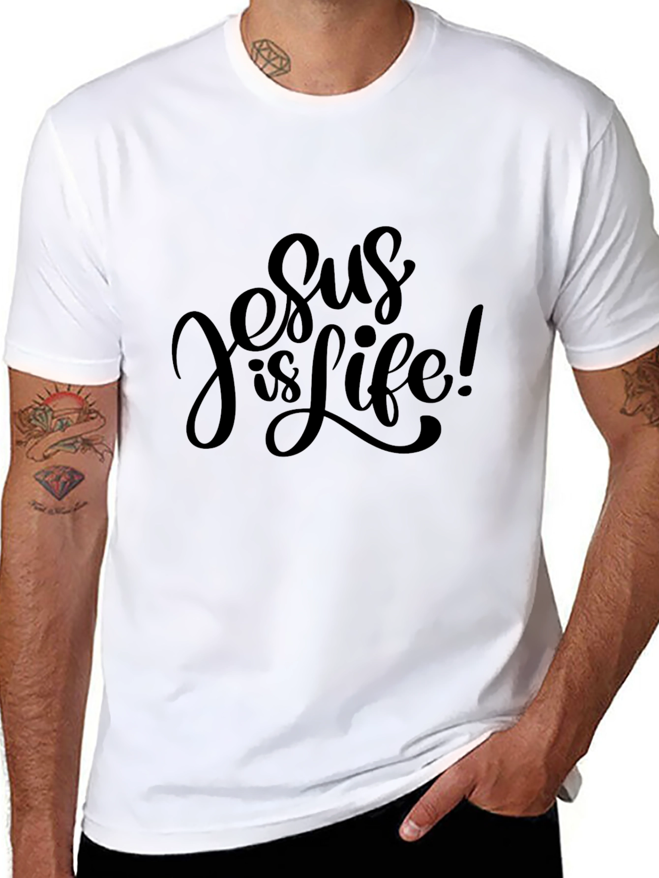 Jesus is Life! Black T-Shirt