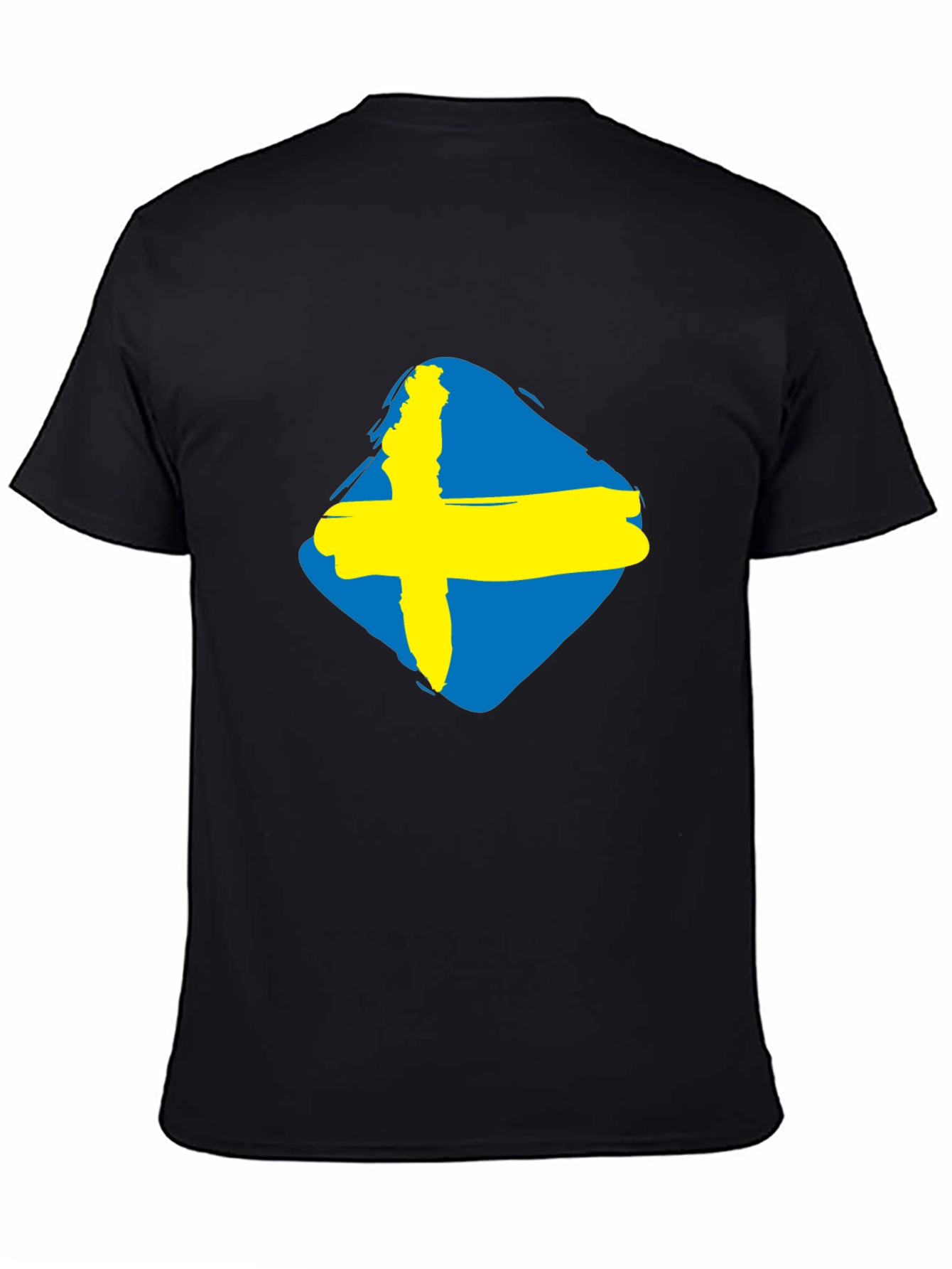 Swedish Flag Graphic Tee - Distressed Style