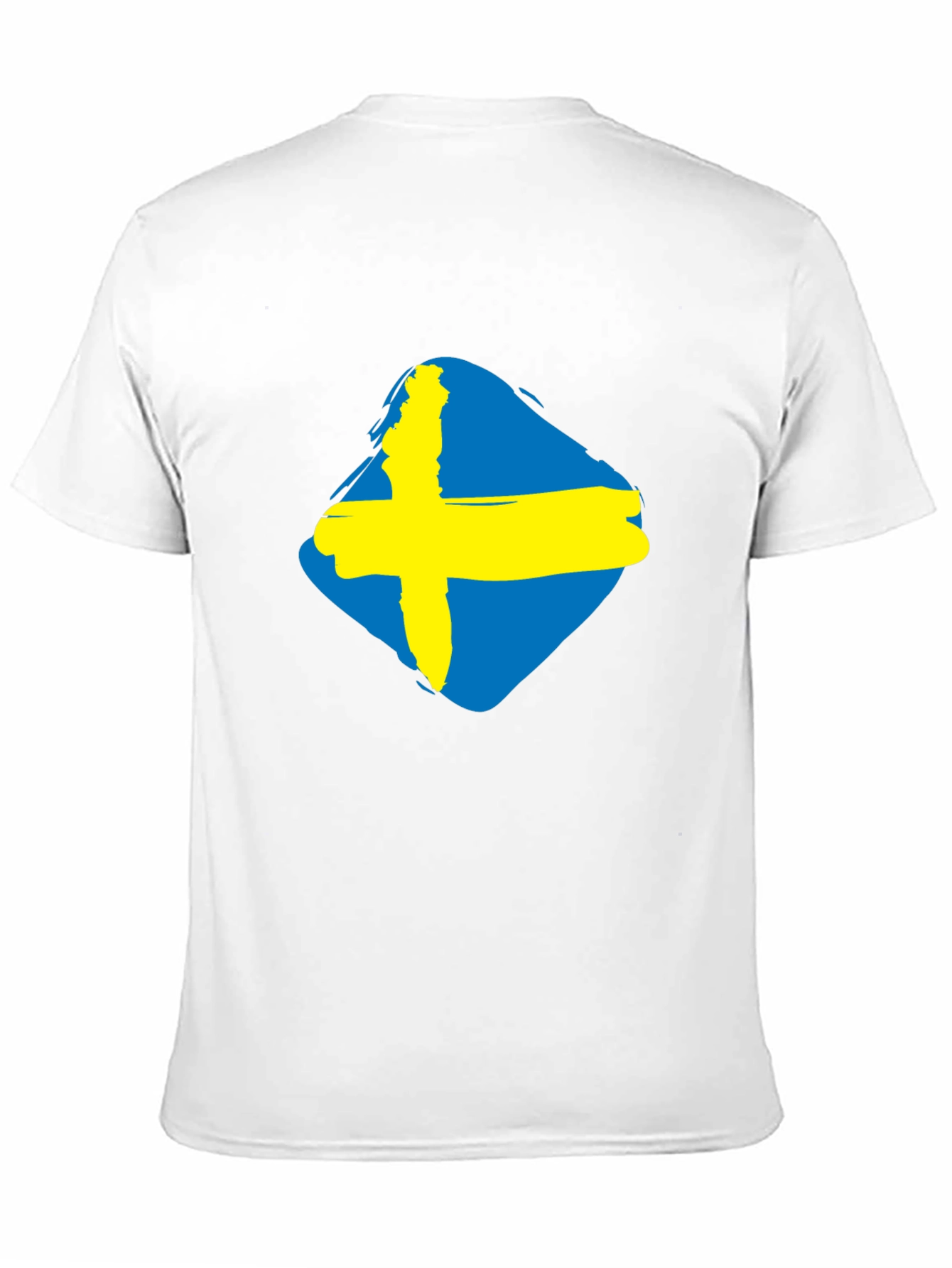 Swedish Flag Graphic Tee - Distressed Style