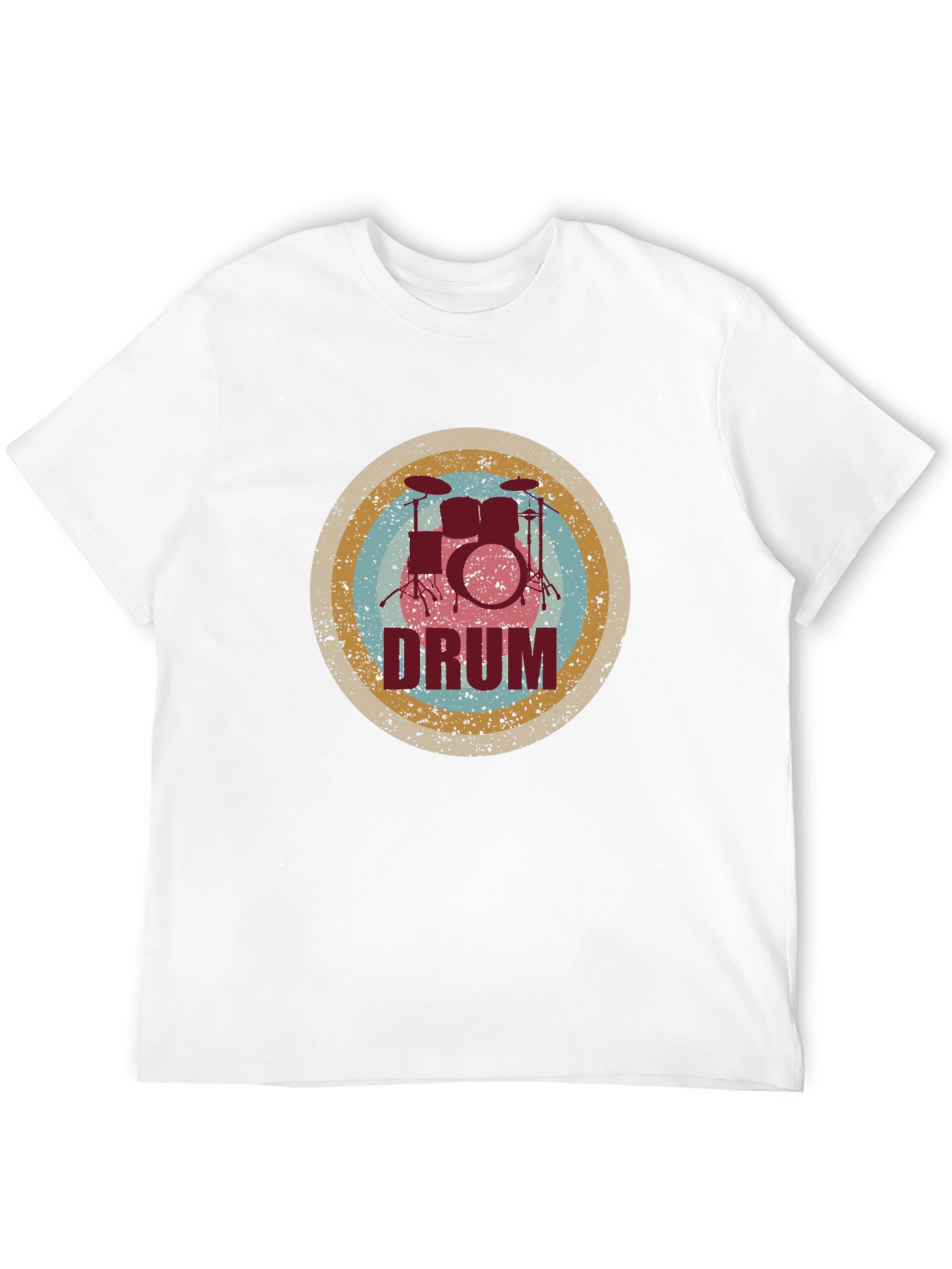 Retro Drum Kit T-Shirt - Music Lover Tee