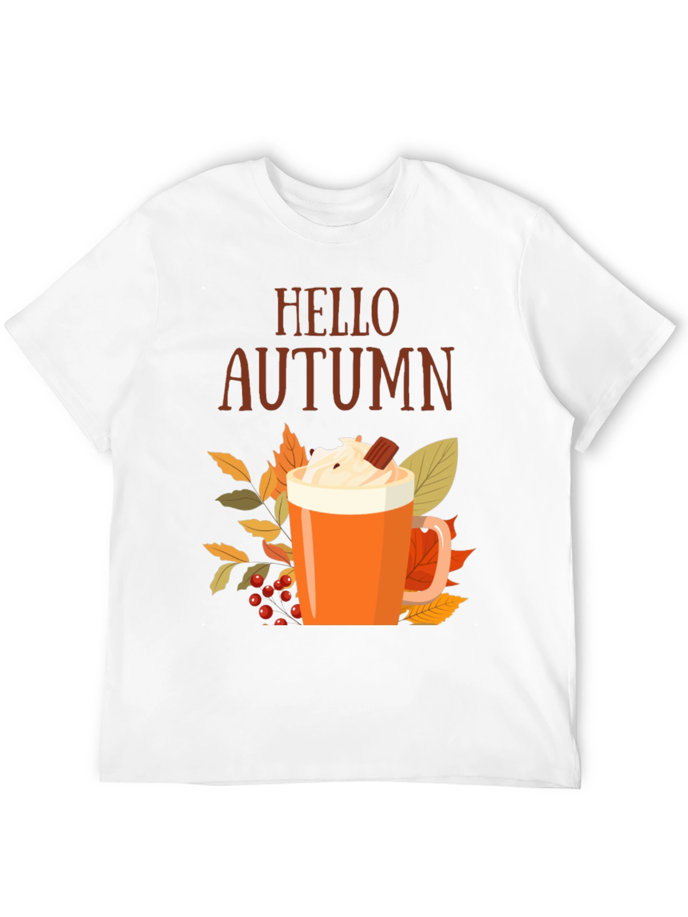 Hello Autumn T-Shirt - Fall Pumpkin Spice Tee
