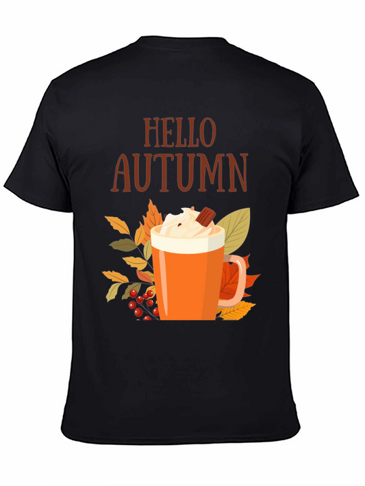 Hello Autumn T-Shirt - Fall Pumpkin Spice Tee