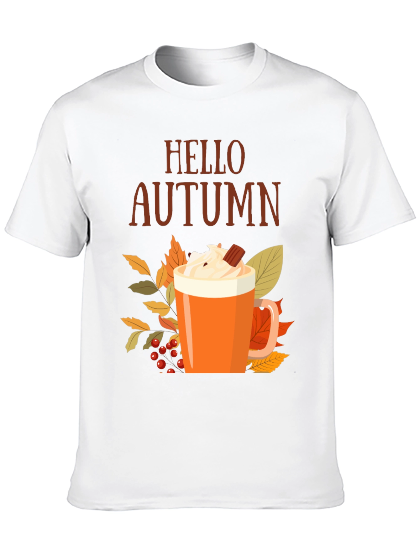 Hello Autumn T-Shirt - Fall Pumpkin Spice Tee