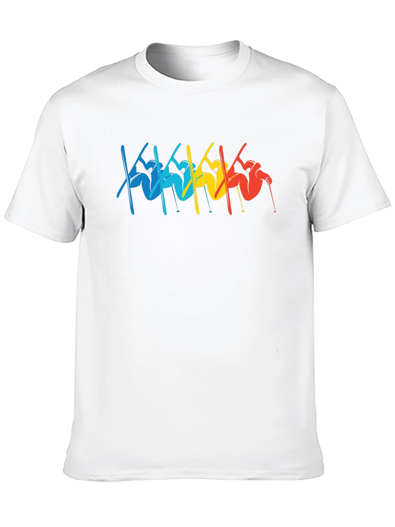 Retro Skiing T-Shirt - Black