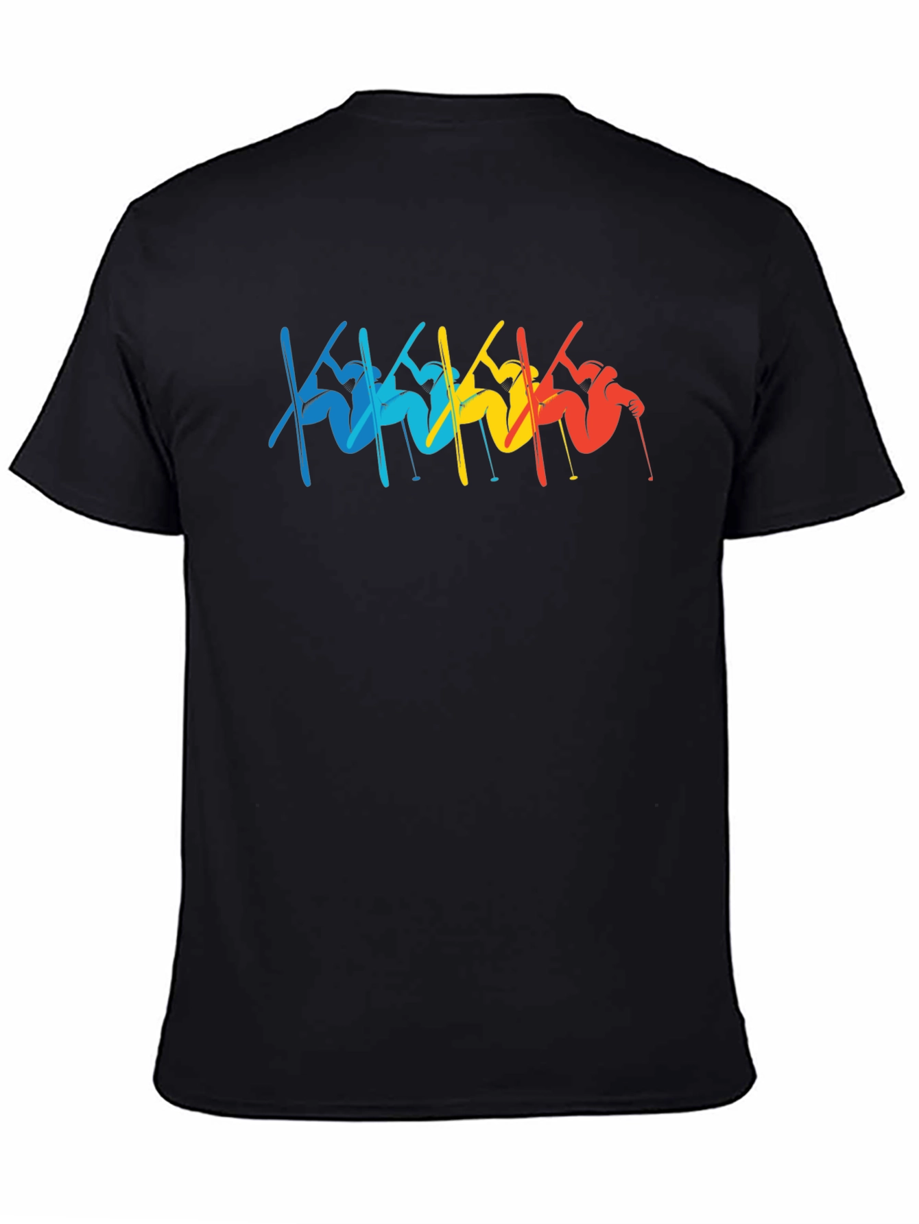 Retro Skiing T-Shirt - Black