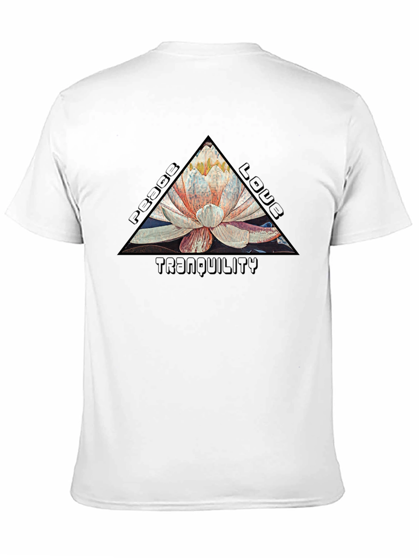 Peace Love Tranquility Lotus Flower Graphic T-Shirt