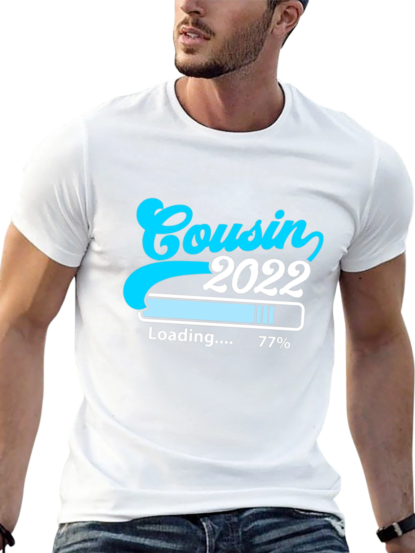 Cousin 2022 Loading T-Shirt - Black Graphic Tee