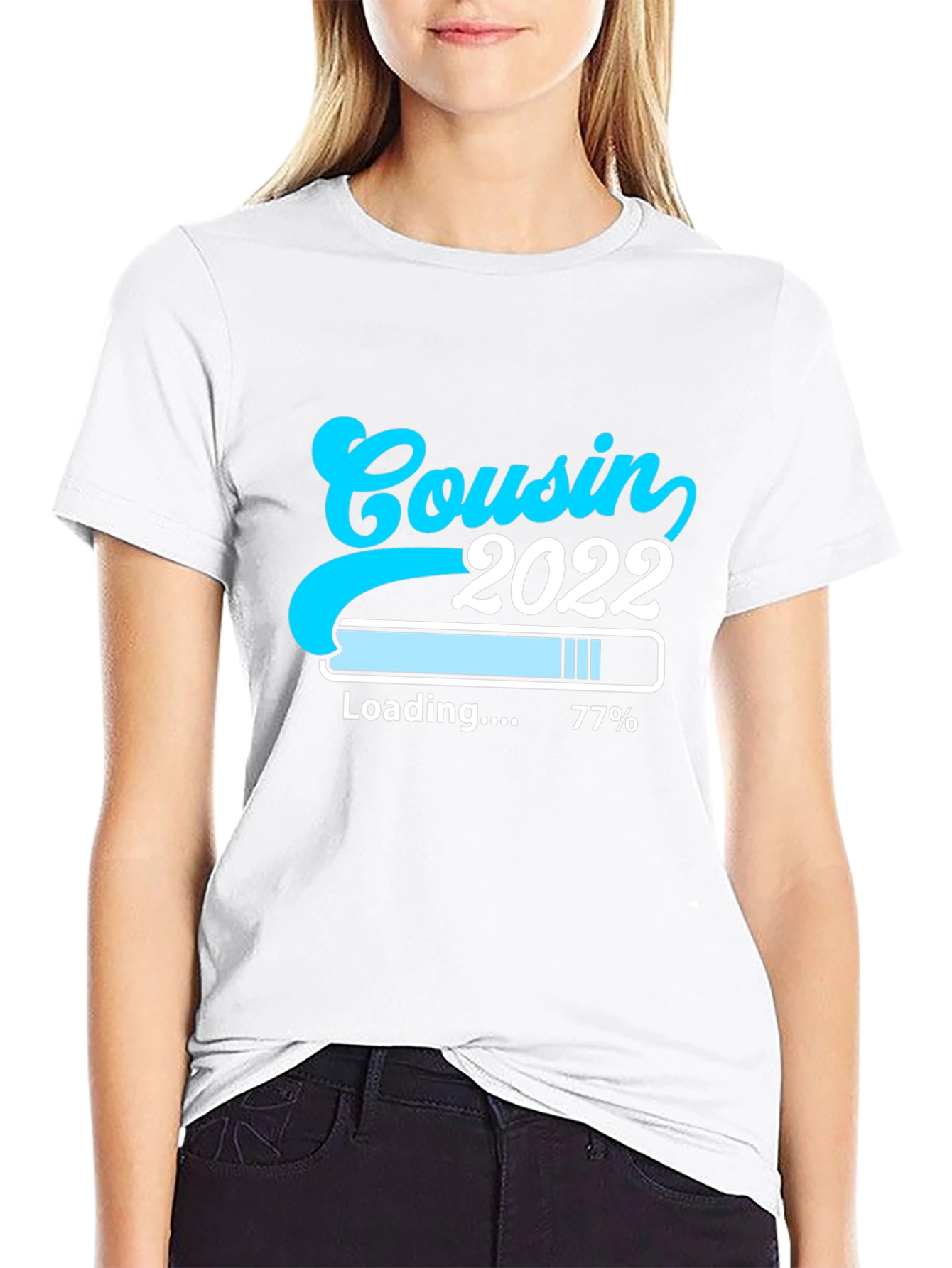 Cousin 2022 Loading T-Shirt - Black Graphic Tee