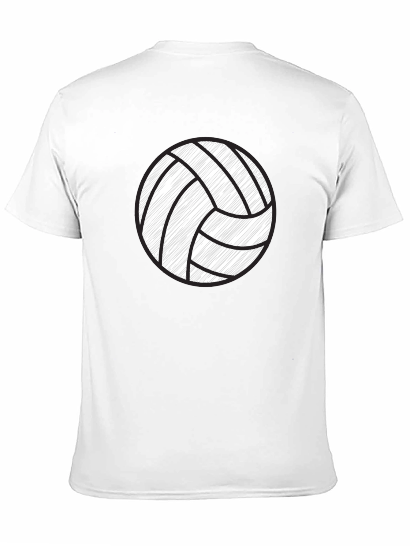 Volleyball Graphic Tee - Black Cotton Comfort