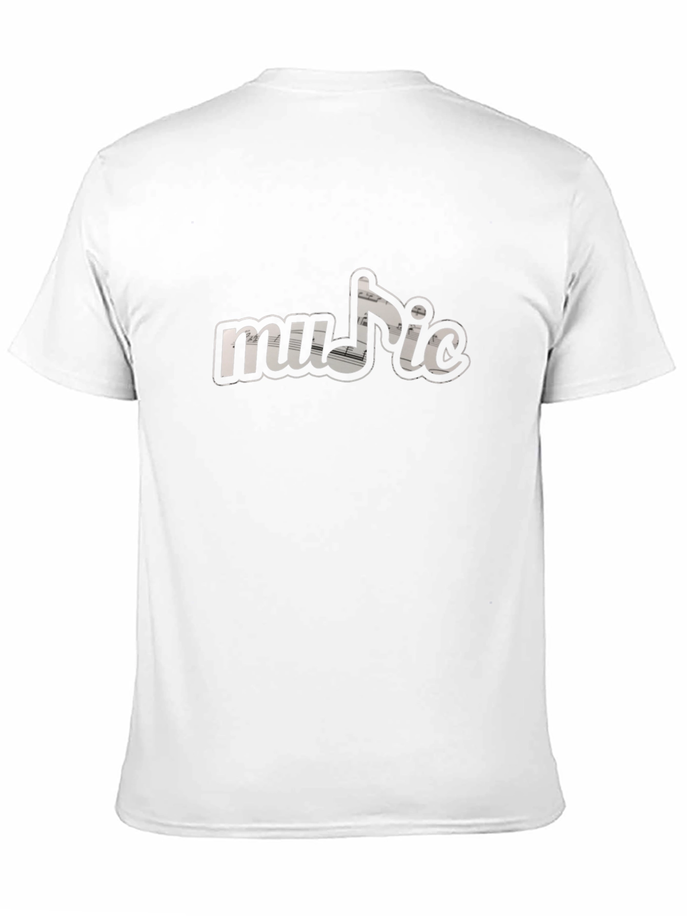 Music Note Graphic T-Shirt - Black