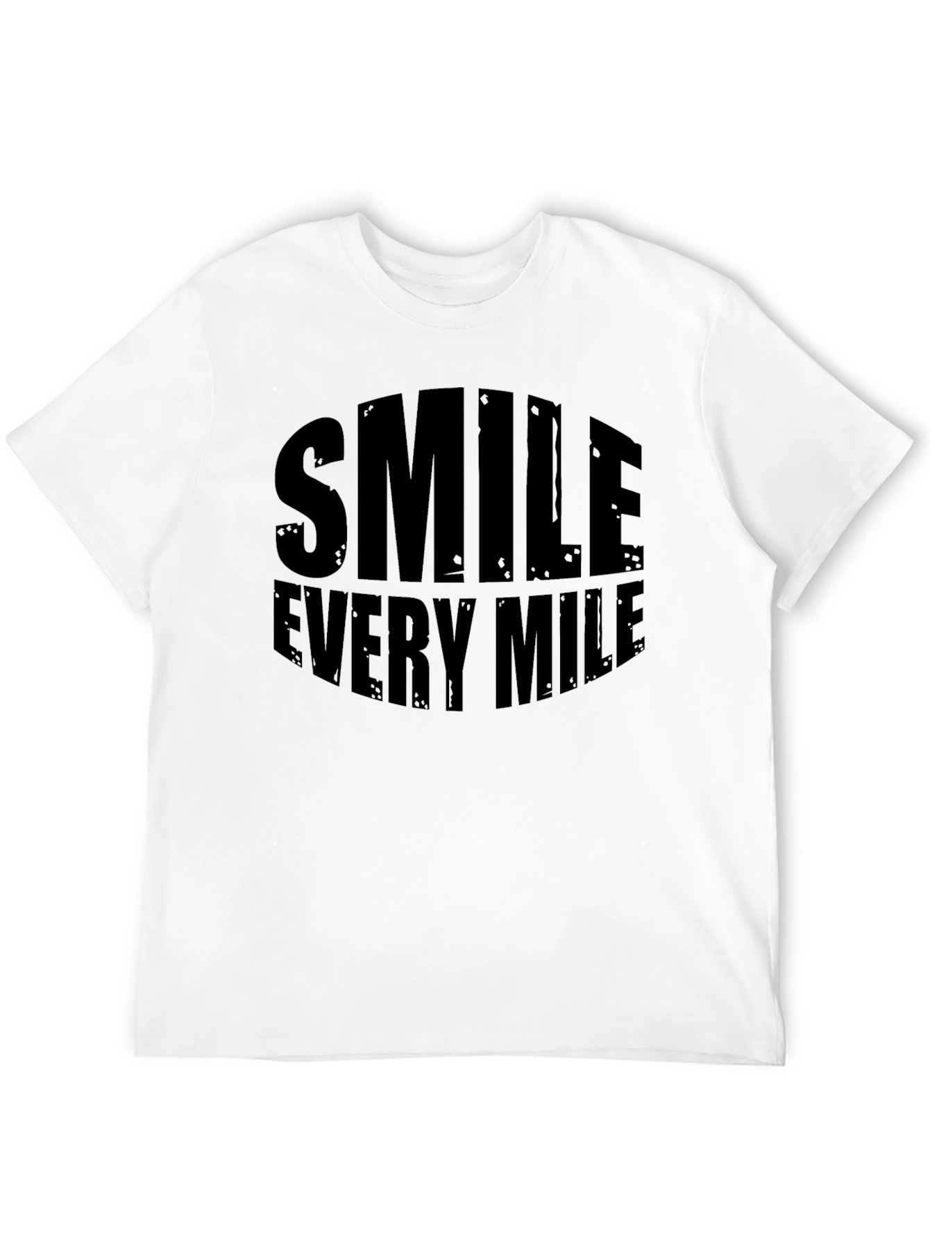 Smile Every Mile Black Graphic T-Shirt