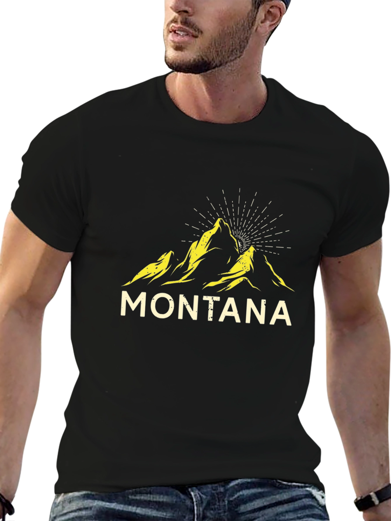 Montana Mountain Graphic Tee - Black
