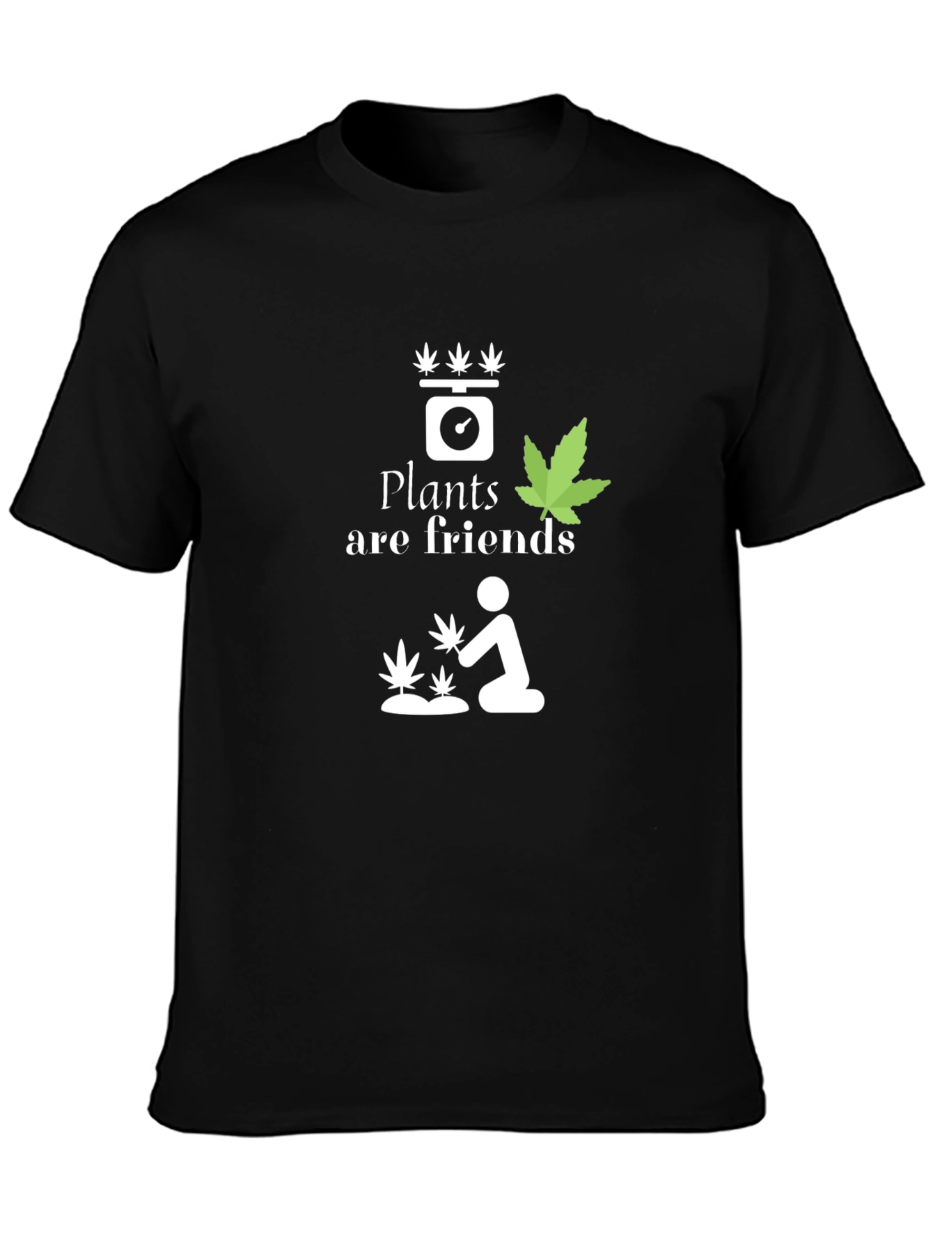 Plants are Friends T-Shirt - Black