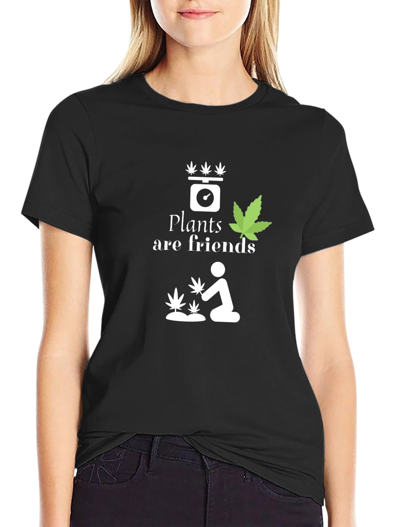 Plants are Friends T-Shirt - Black