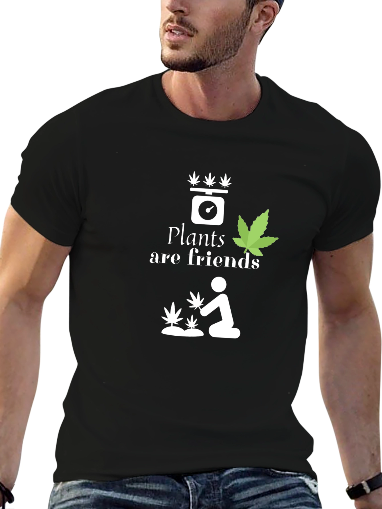 Plants are Friends T-Shirt - Black
