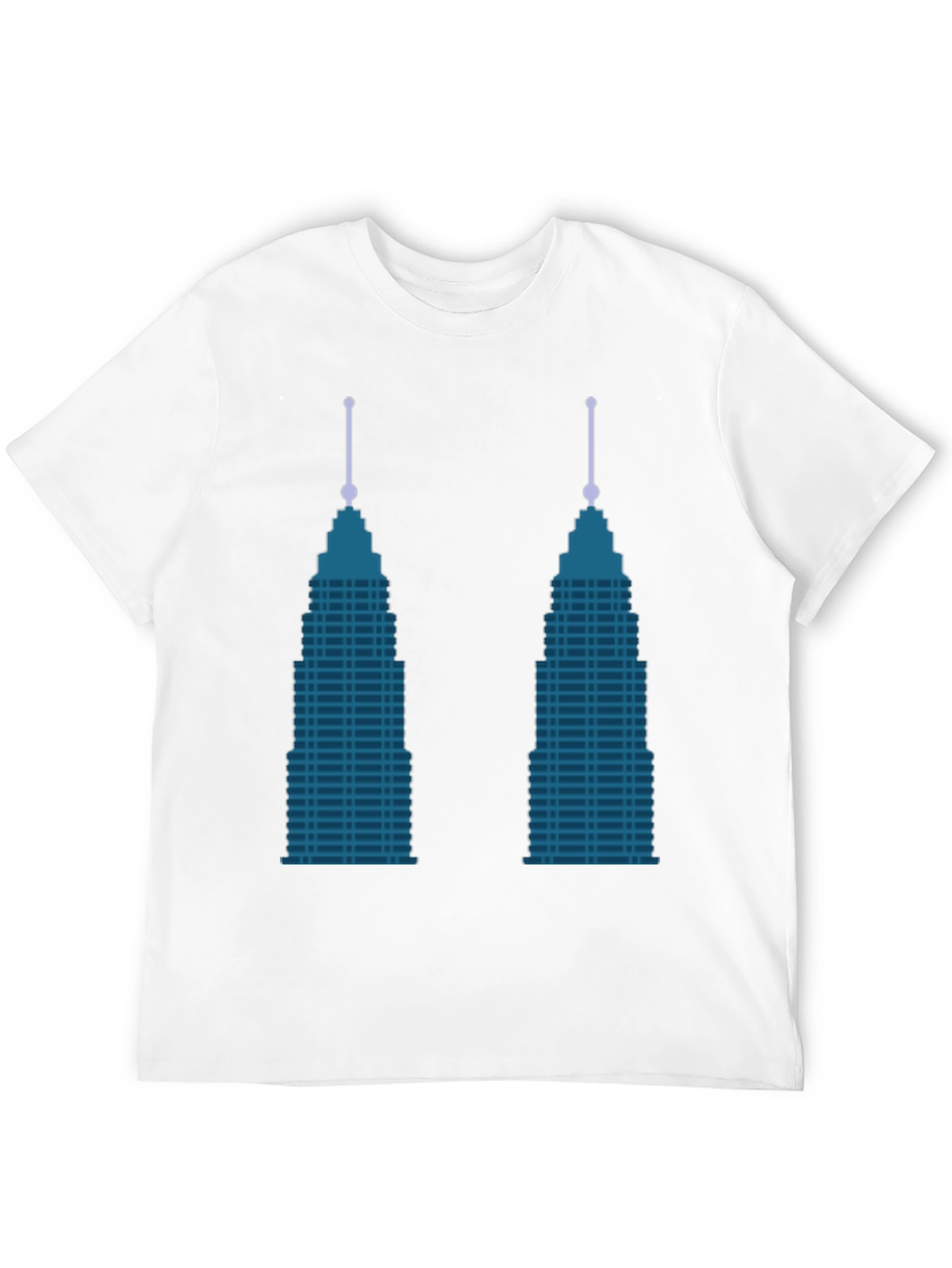 Modern Cityscape Graphic Tee - Black