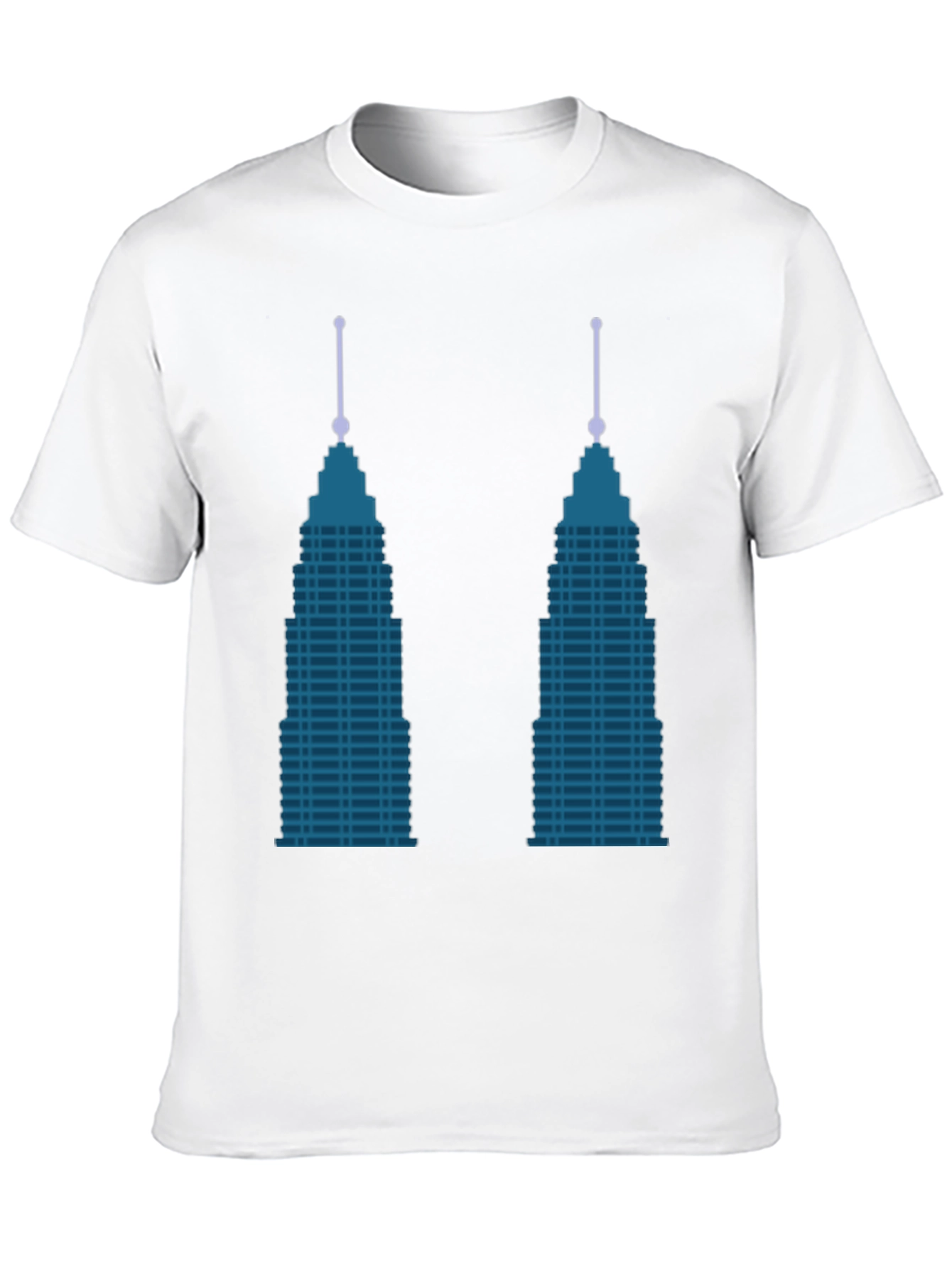 Modern Cityscape Graphic Tee - Black