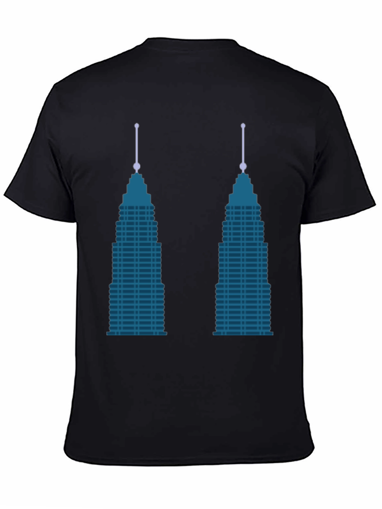 Modern Cityscape Graphic Tee - Black