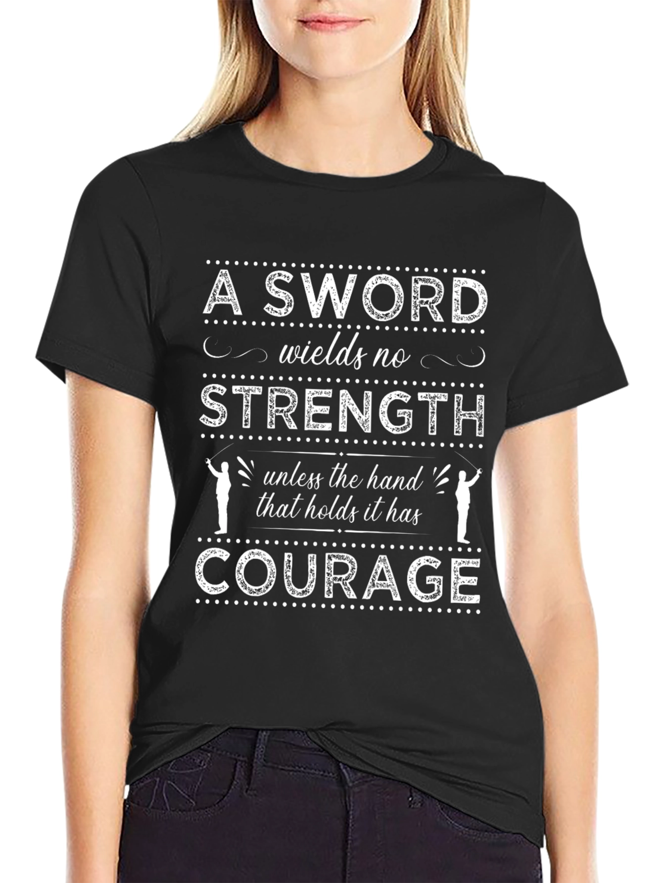 Courage Sword Graphic Tee - Inspiring Message