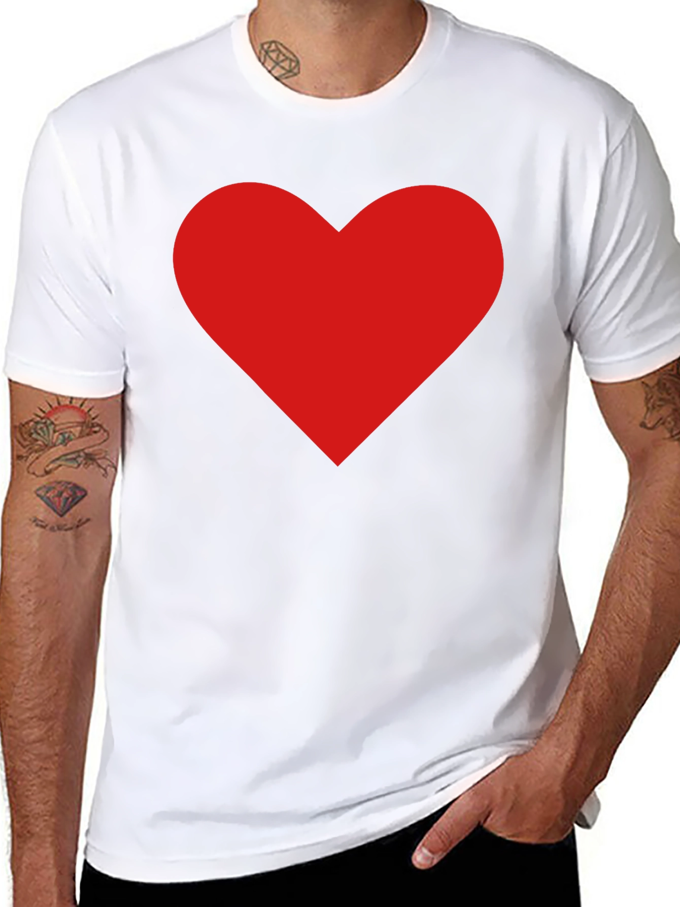 Heart Graphic Black T-Shirt - Love & Casual Style