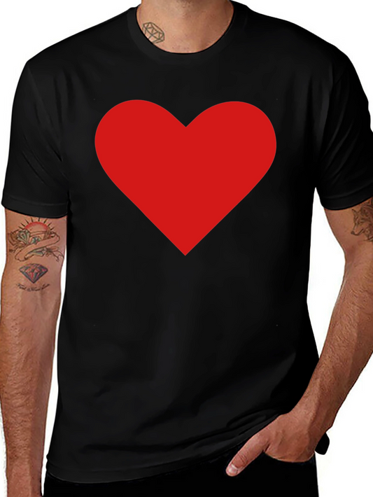 Heart Graphic Black T-Shirt - Love & Casual Style