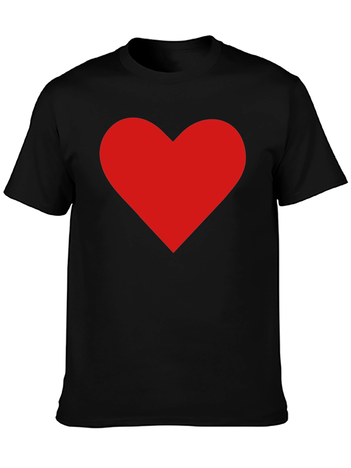 Heart Graphic Black T-Shirt - Love & Casual Style