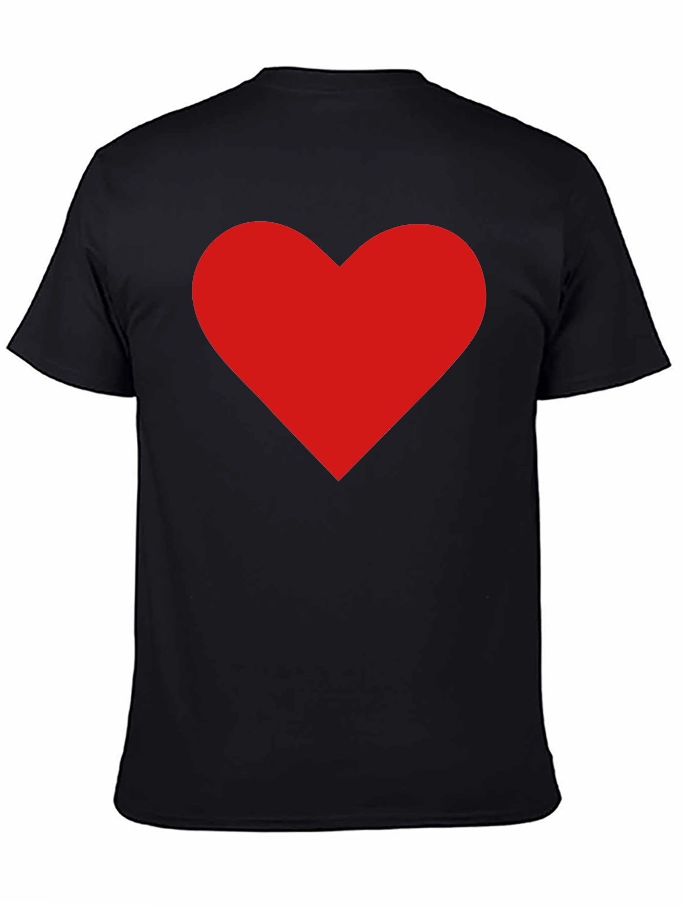 Heart Graphic Black T-Shirt - Love & Casual Style