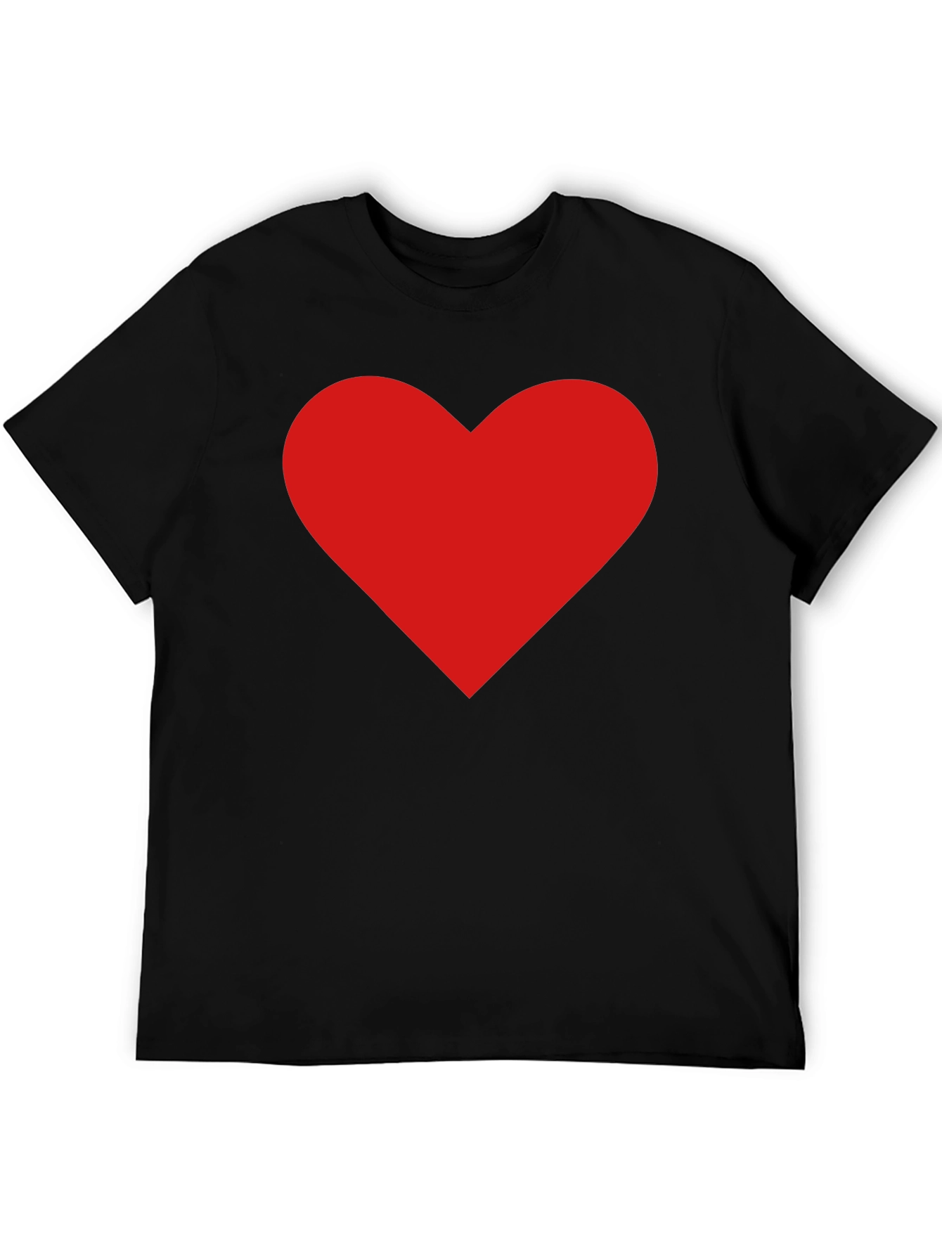 Heart Graphic Black T-Shirt - Love & Casual Style