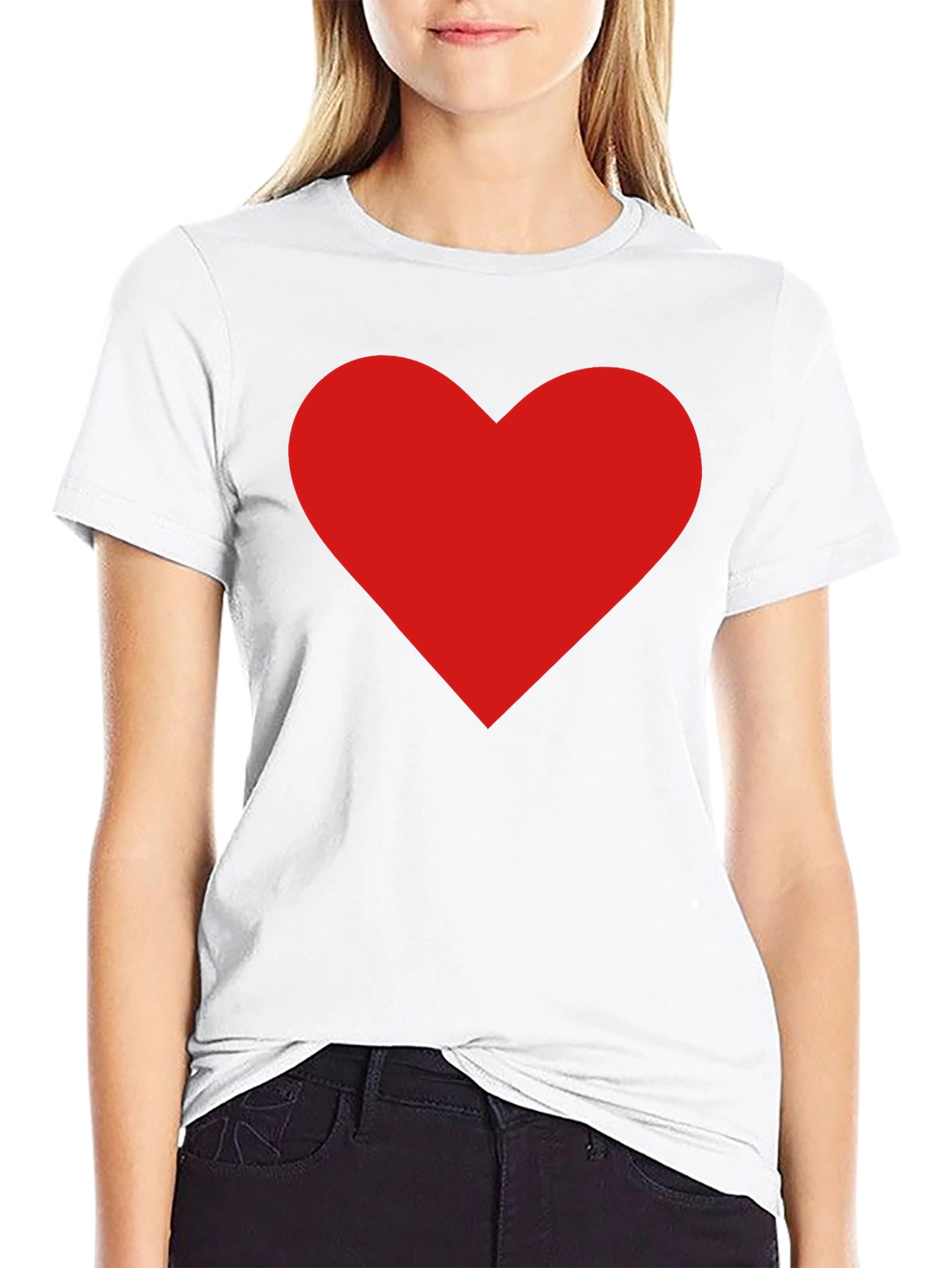 Heart Graphic Black T-Shirt - Love & Casual Style