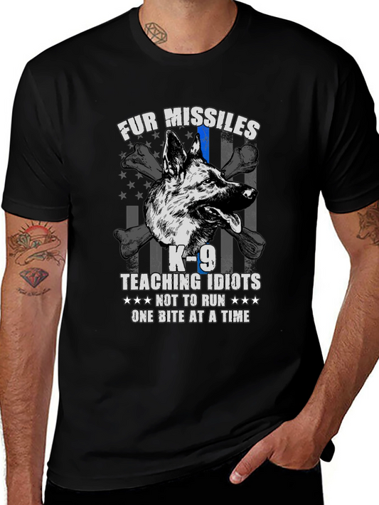 K-9 Unit Fur Missiles Graphic T-Shirt